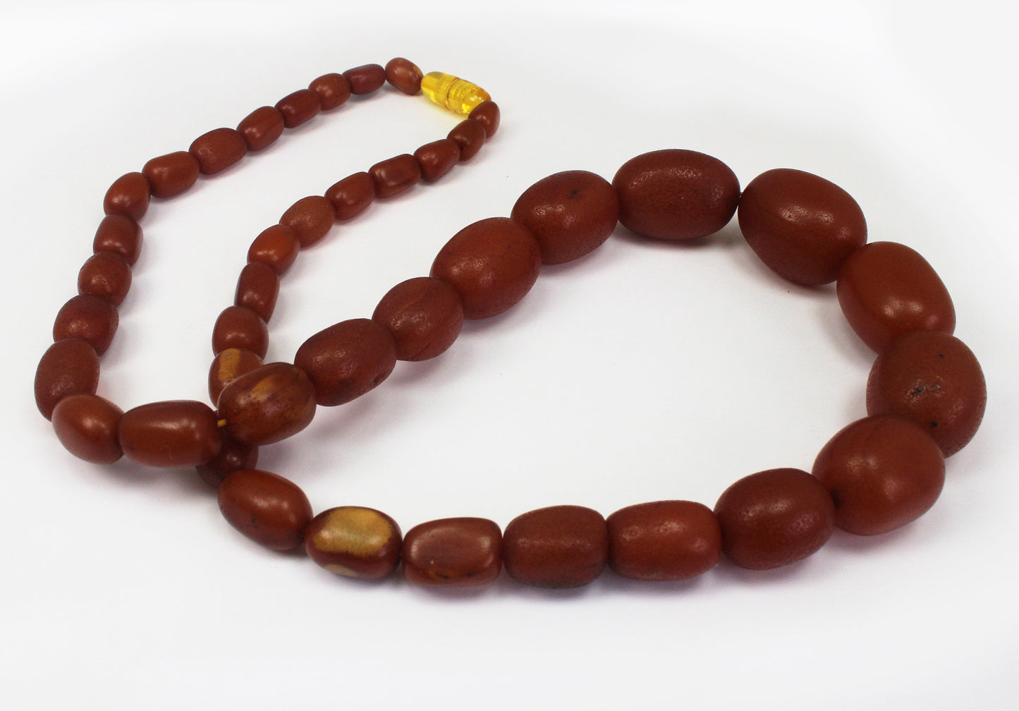 Red Amber beaded Necklace 琥珀/蜜蜡珠子项链