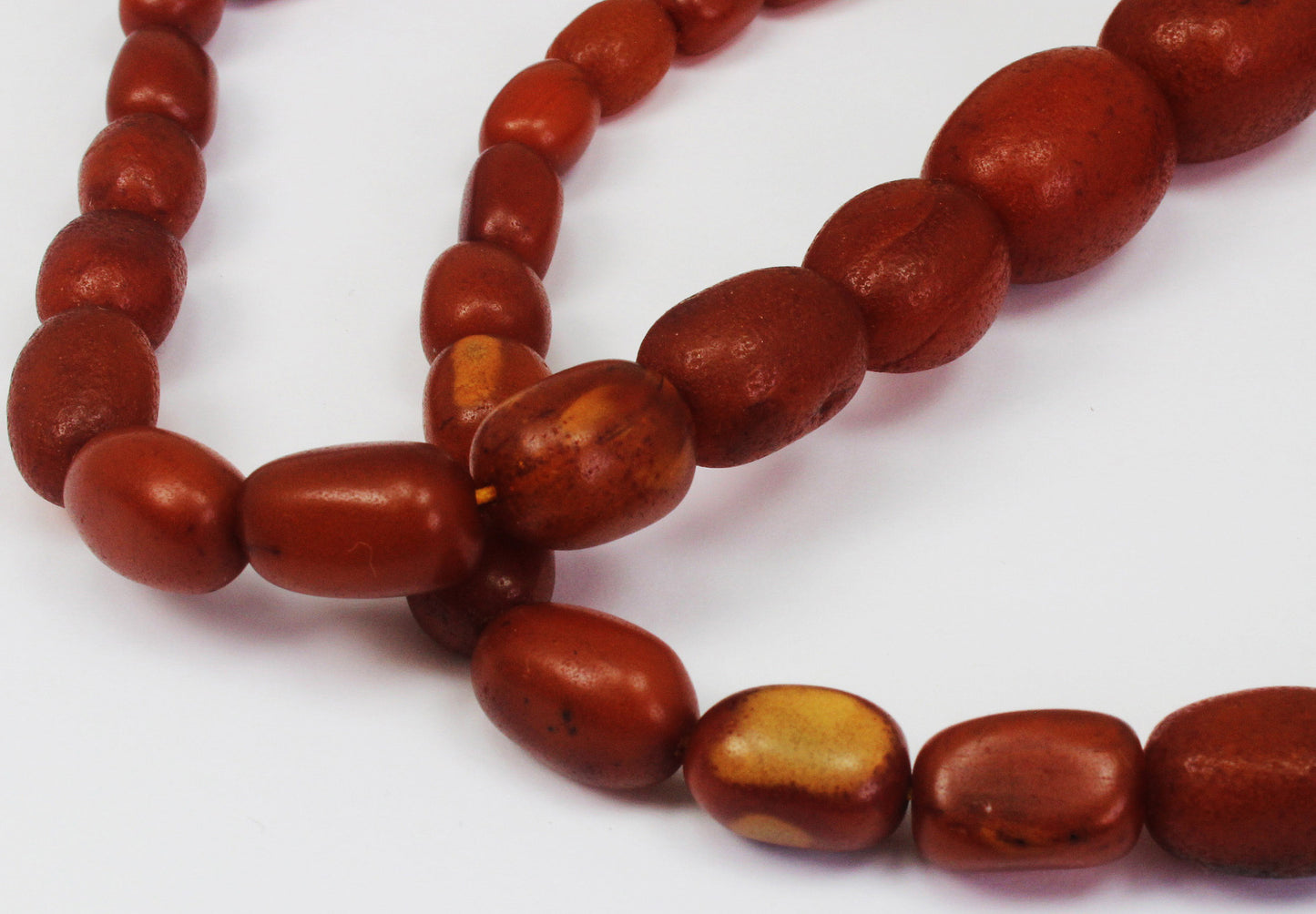 Red Amber beaded Necklace 琥珀/蜜蜡珠子项链