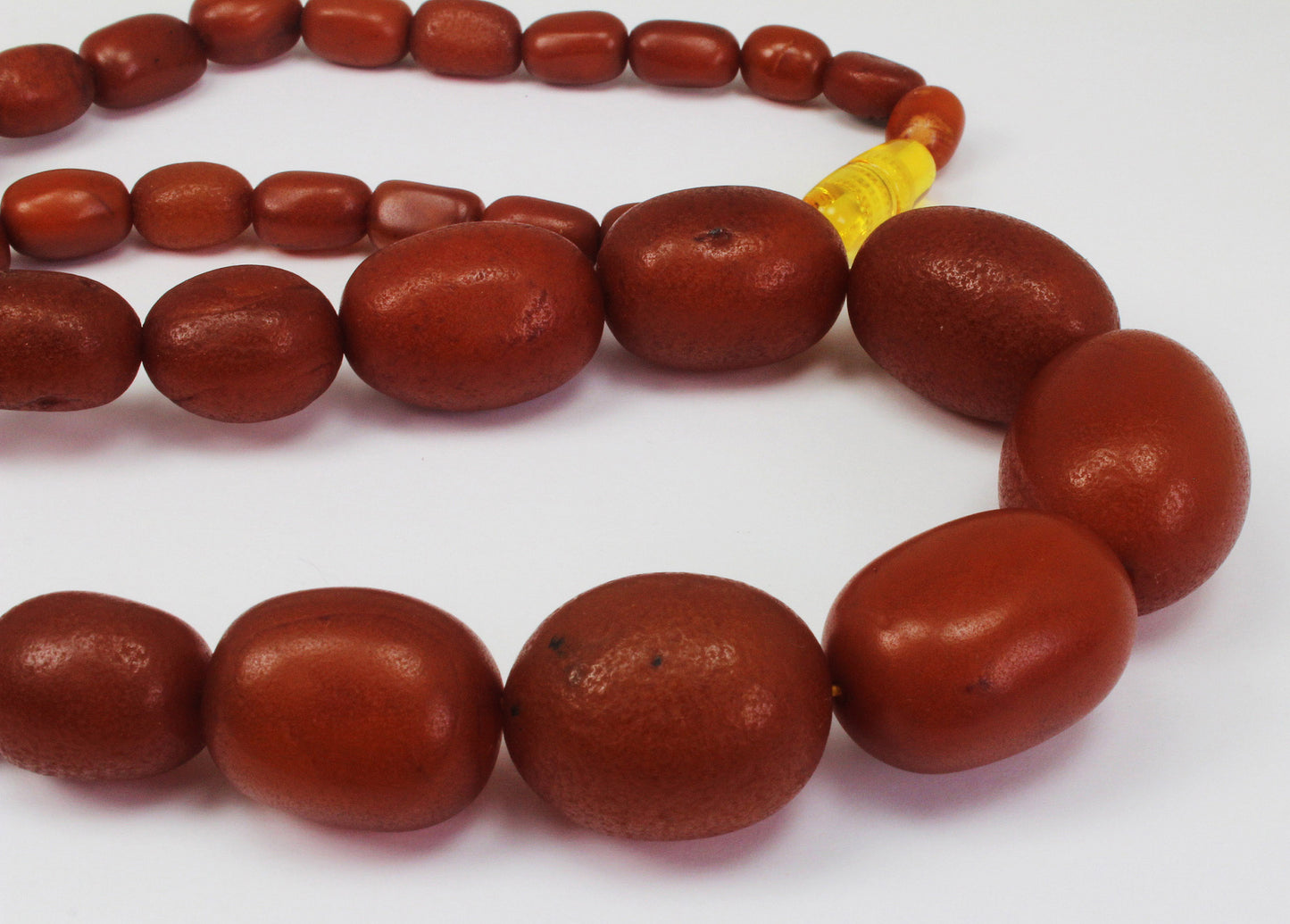 Red Amber beaded Necklace 琥珀/蜜蜡珠子项链