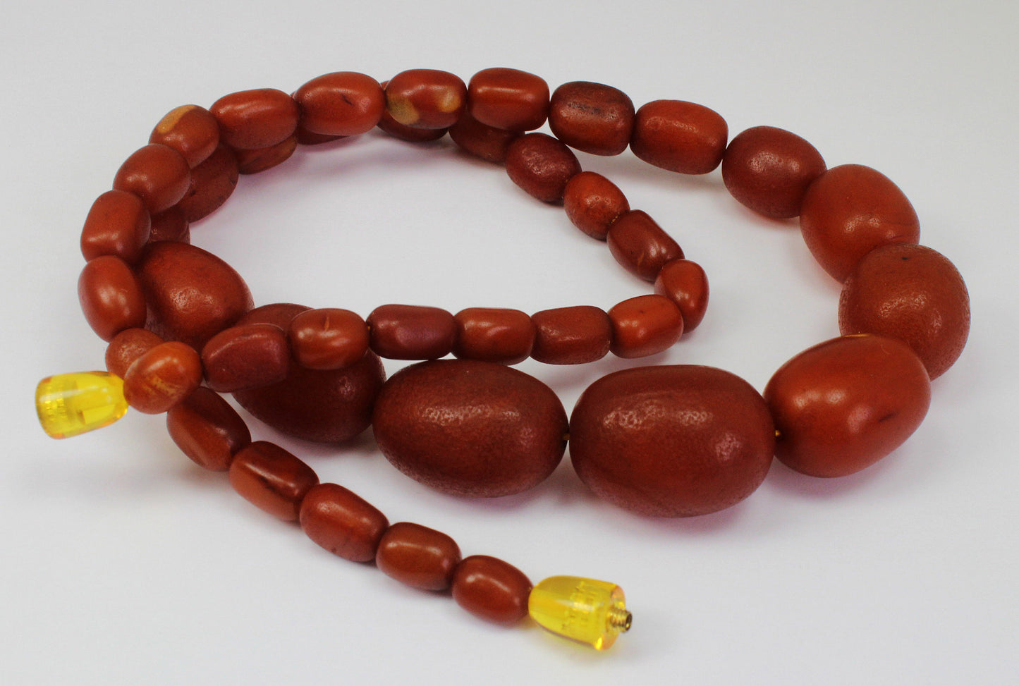 Red Amber beaded Necklace 琥珀/蜜蜡珠子项链