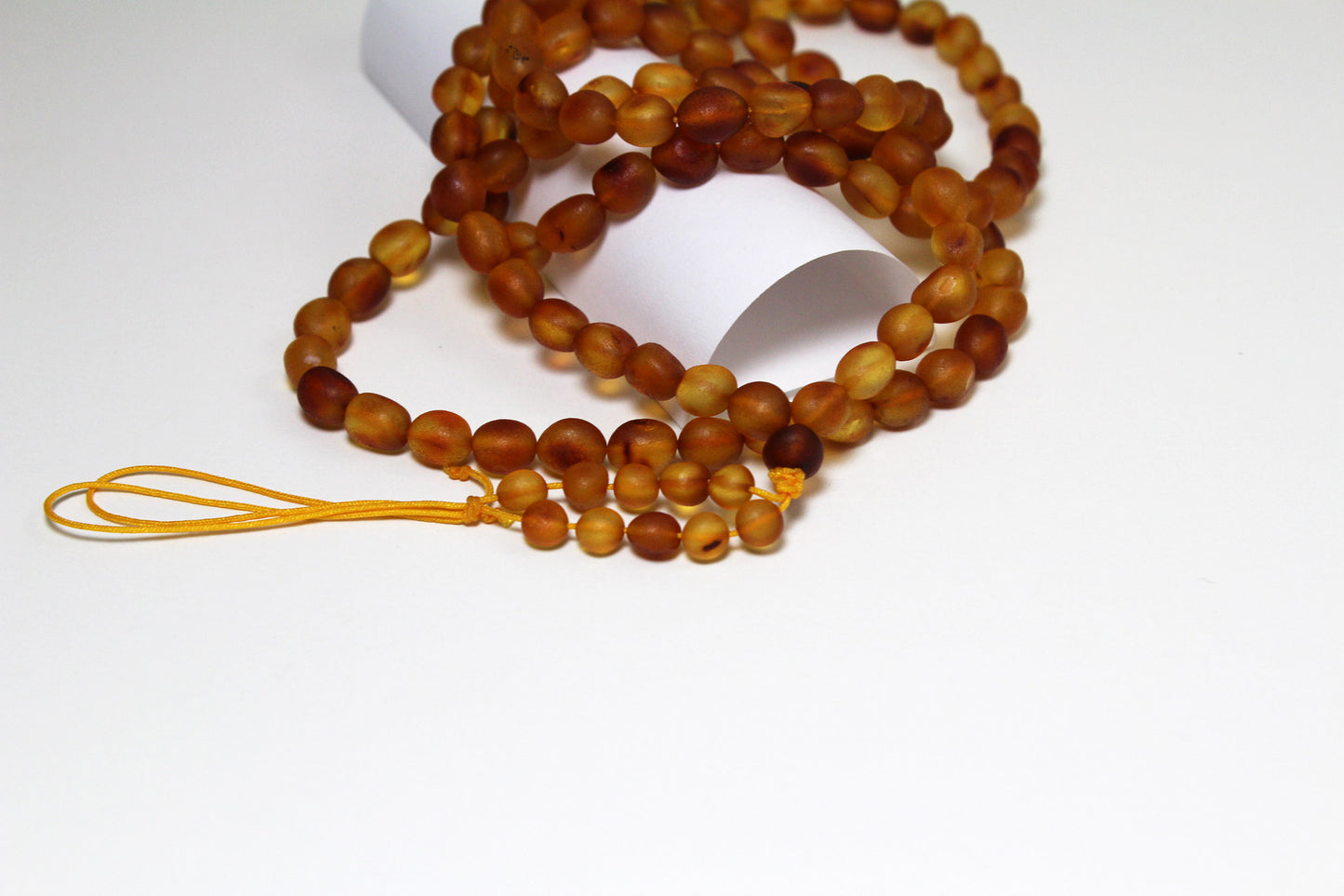 Honey Color Amber Carved Stone Pebble Form Bracelet / Necklace 蜜蜡随型手串/项链