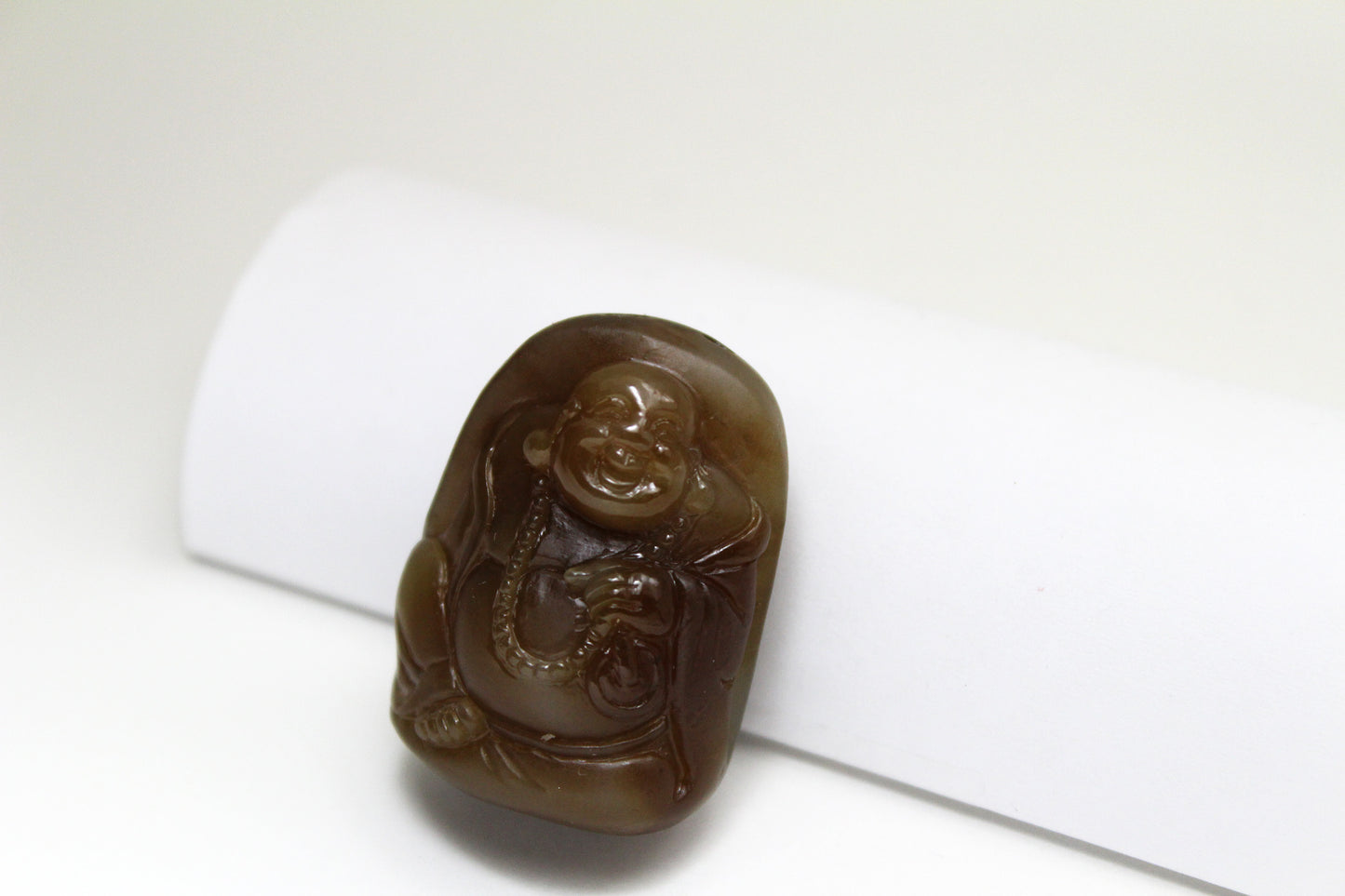 Dark Brown Jade Carved Buddha Pendant/ Amulet 和田糖玉佛公挂件/手把