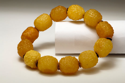 Yellow Amber bracelate 琥珀/蜜蜡珠子链