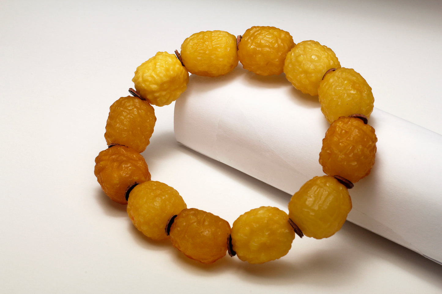 Yellow Amber bracelate 琥珀/蜜蜡珠子链
