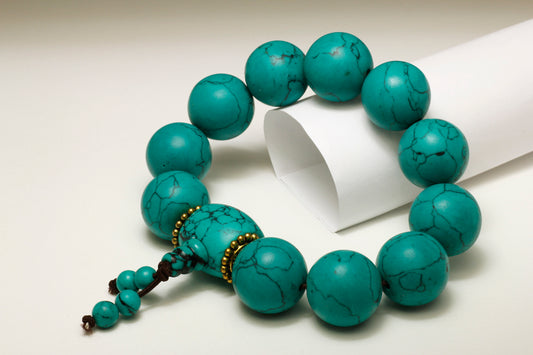 Blue Turquoise Beads bracelet 松石手串