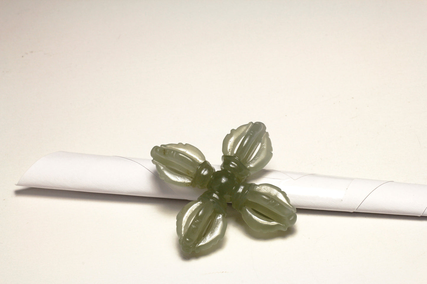 Translucent Green Jade Hollow Carved Amulet/Pendant 和田玉