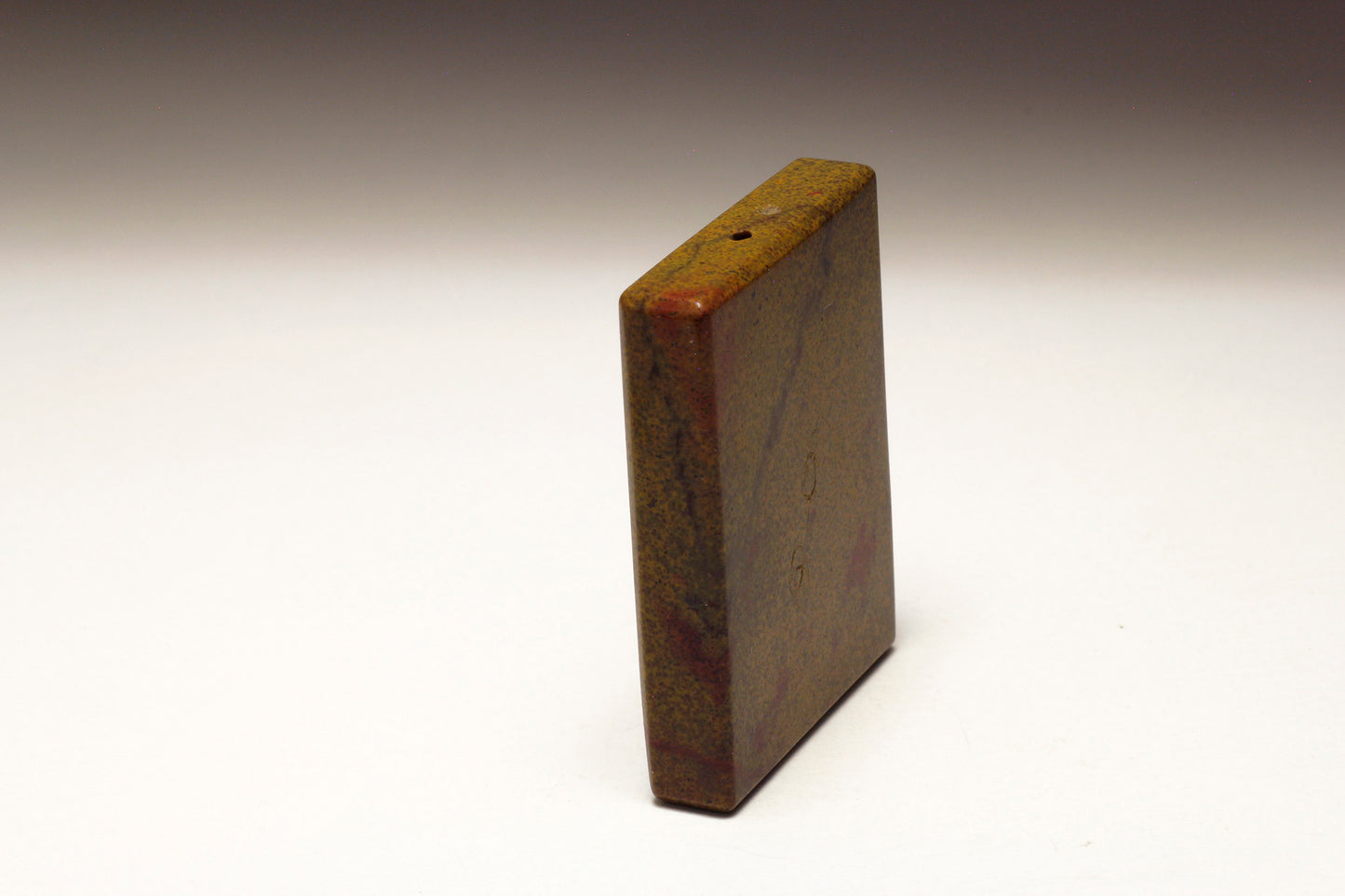 Yellow color Stone/ Jade Carved Square pendant 吊坠/挂件