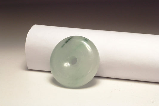 Translucent Jadeite Carved Lucky Donut 翡翠平安扣